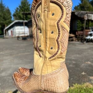 SANCHO Python Snakeskin Leather Handmade Spain Cowboy Boots
